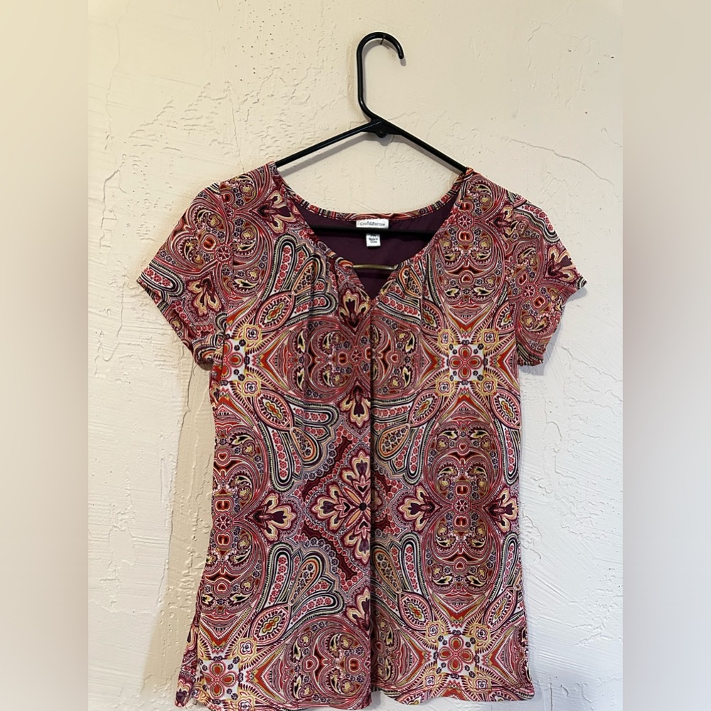 Women’s Short Sleeve Blouse Size Petite Medium
